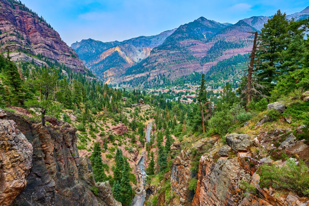 Scenic view of Box Canyon Falls Park