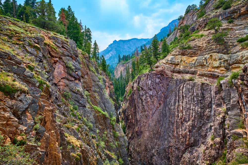 Aerial view of Box Canyon Falls Park