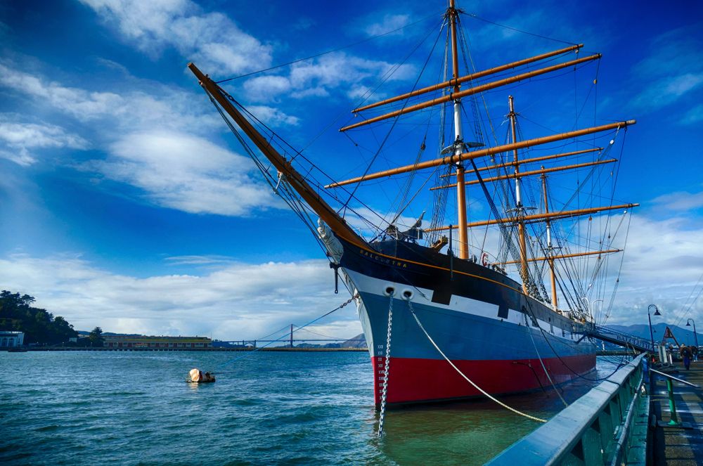 A ship at Hyde Street Pier