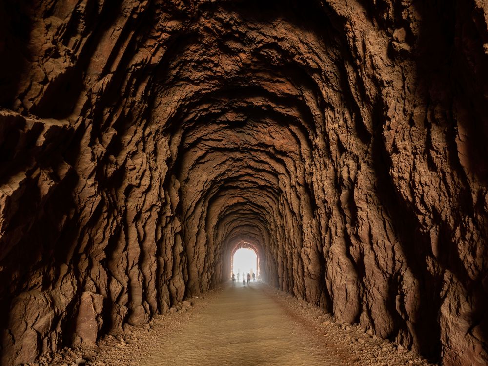 Inside View of Historic Railroad Hiking Trail