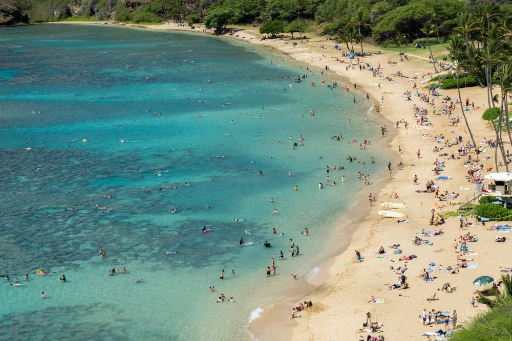 Aerial view of Hanauma Bay State Park
