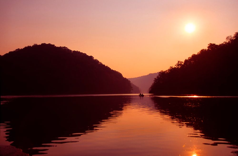 Scenic sunset at Buckhorn Lake State Resort Park