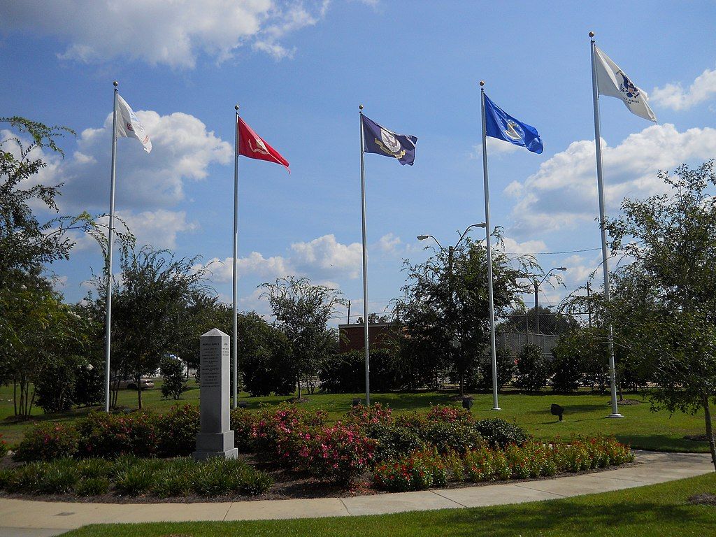 Memorial garden of African American Military History Museum