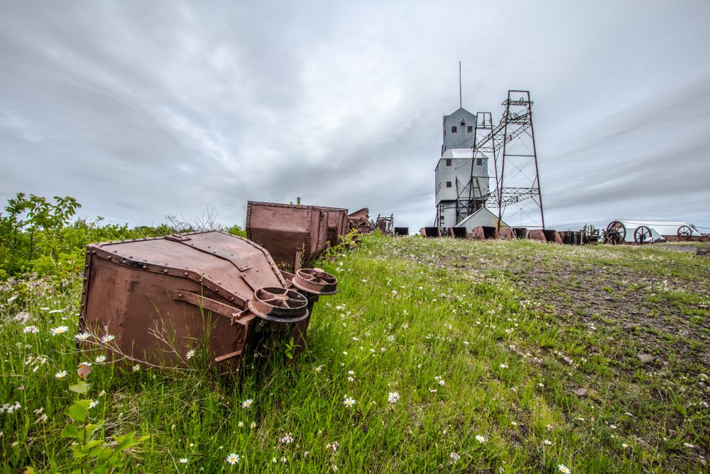 Abandoned mine cars at Keweenaw National Historical Park