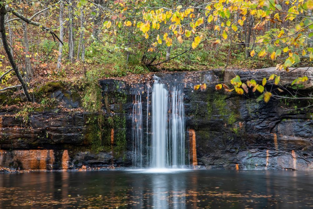 Beautiful wolf creek falls at Banning State Park