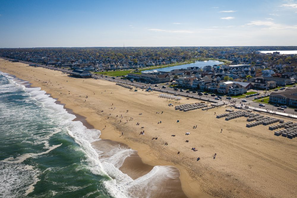 Aerial view of Belmar Beach