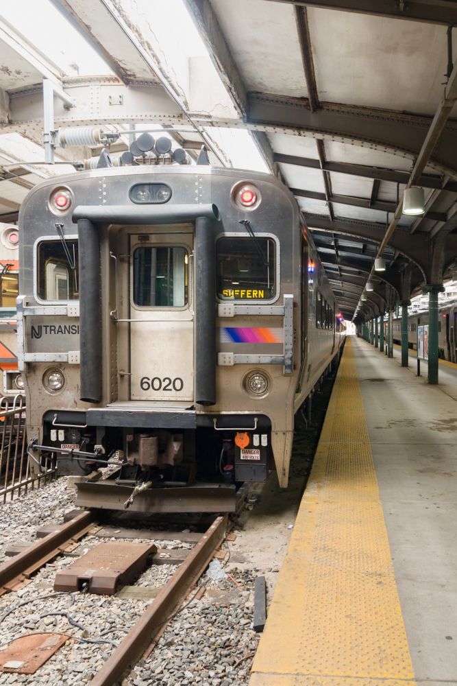 A railcar at the Hoboken/NJ Transit Terminal