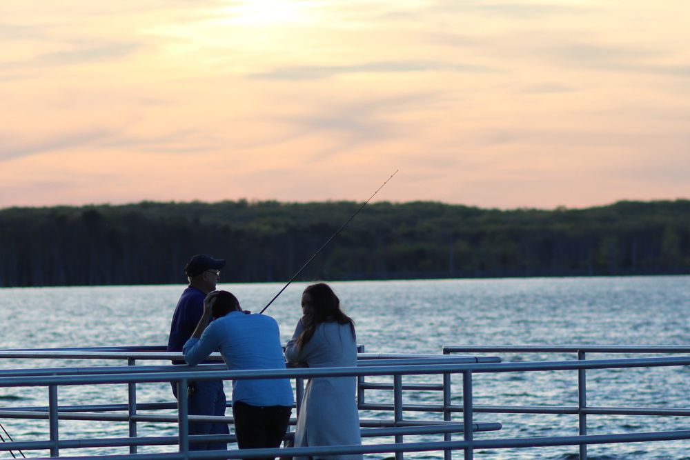 People fishing at Manasquan Reservoir