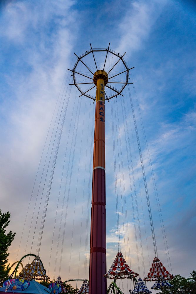 A thrilling ride at Six Flags Great Adventure