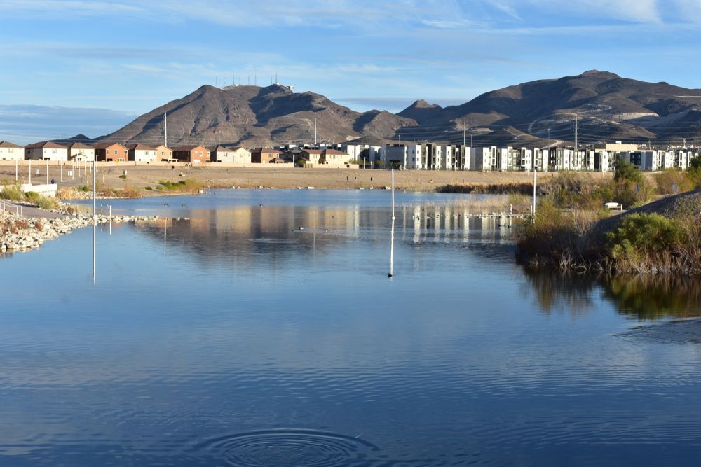 A lake at Cornerstone Park