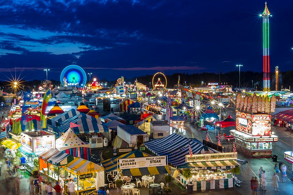 Aerial view of the Erie County Fair Fairgrounds