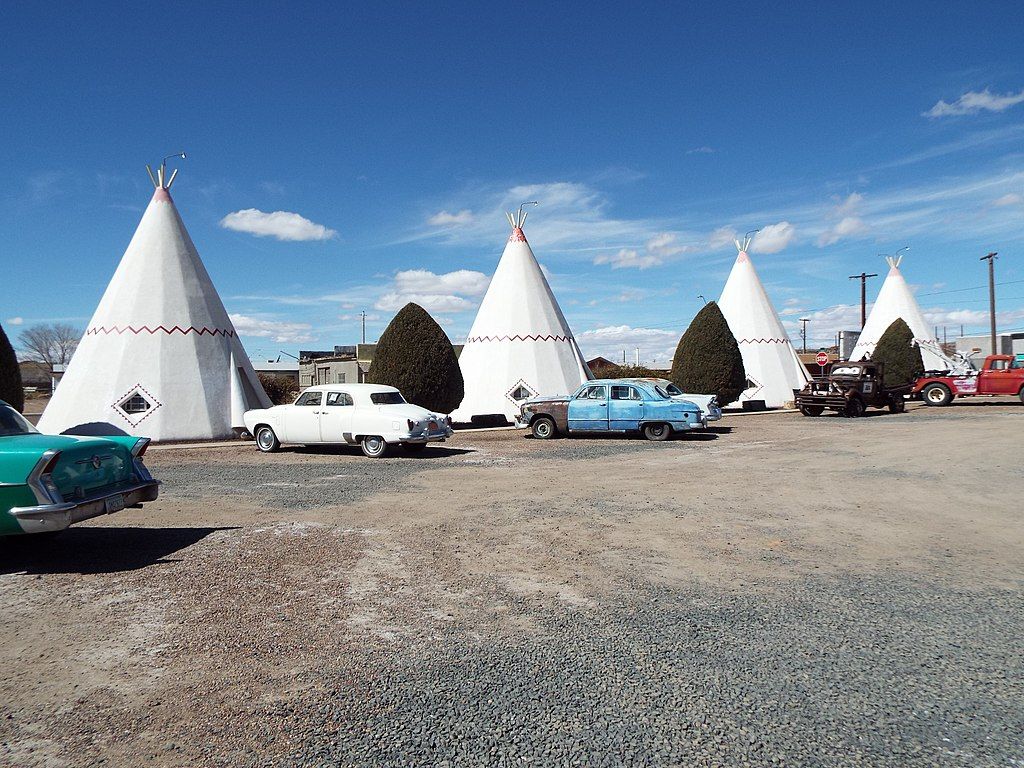 Teepees at Wigwam Village #6 Motel.