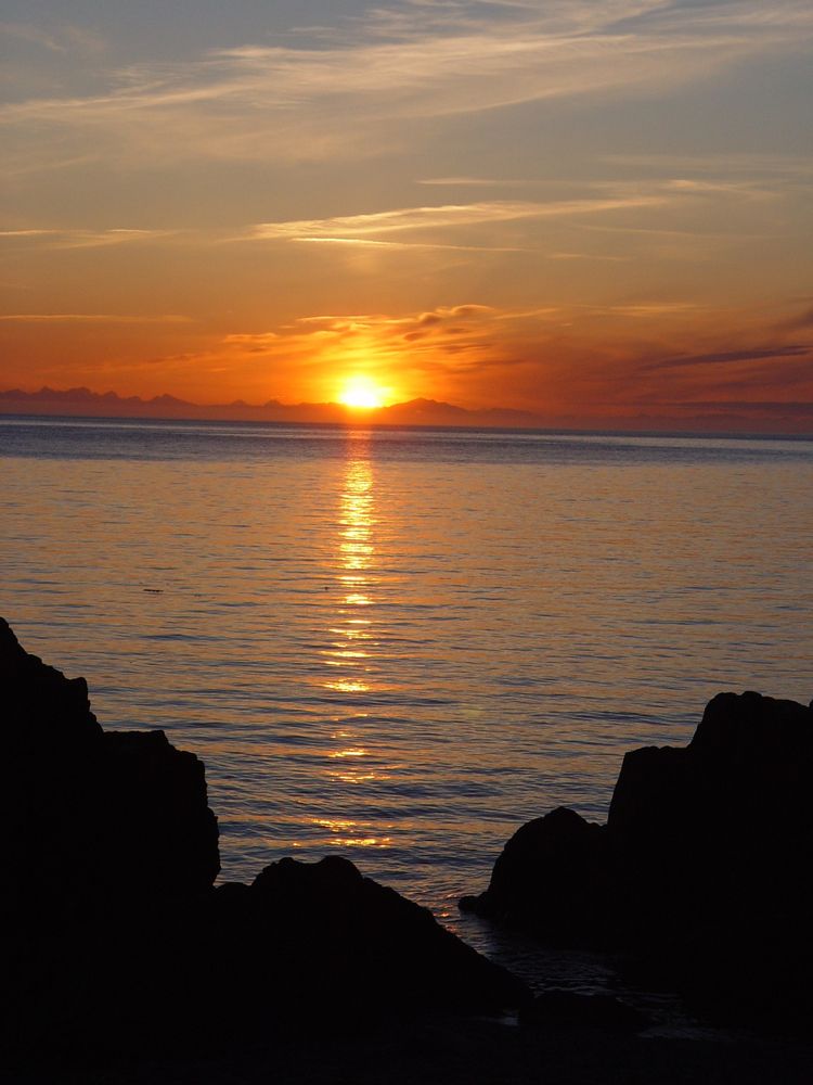 Scenic sunset at Seldovia