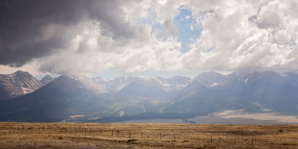 Wide view of Sangre De Cristo Mountains