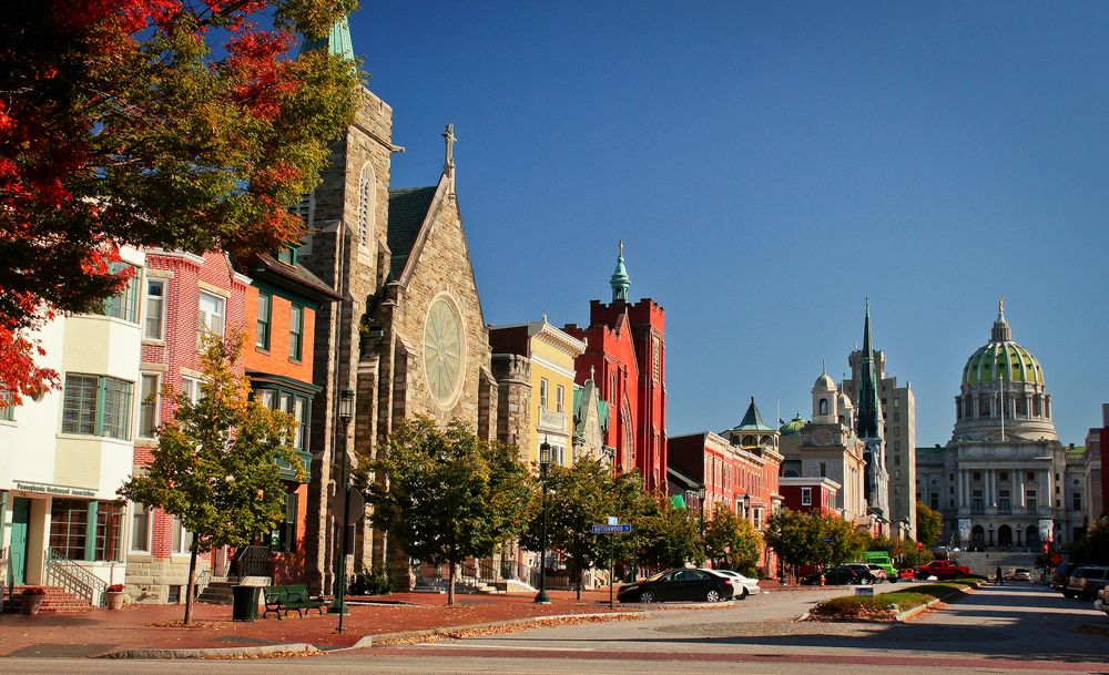 Buildings along Downtown Harrisburg