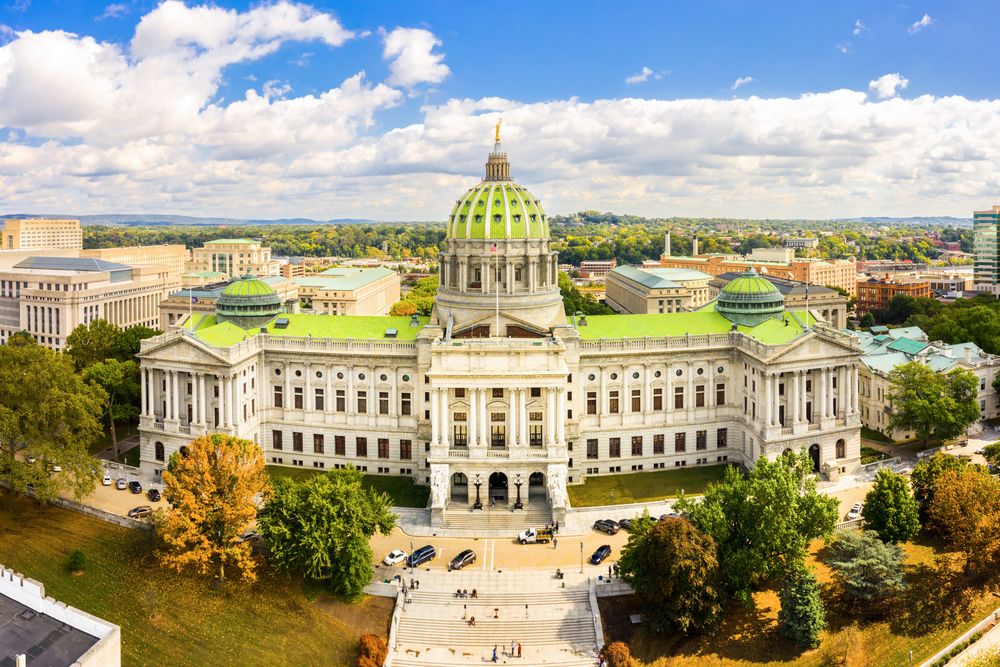 Exterior of the Pennsylvania State Capitol