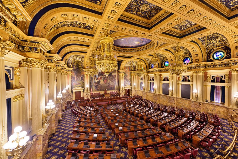 Representatives chamber in the Pennsylvania State Capitol