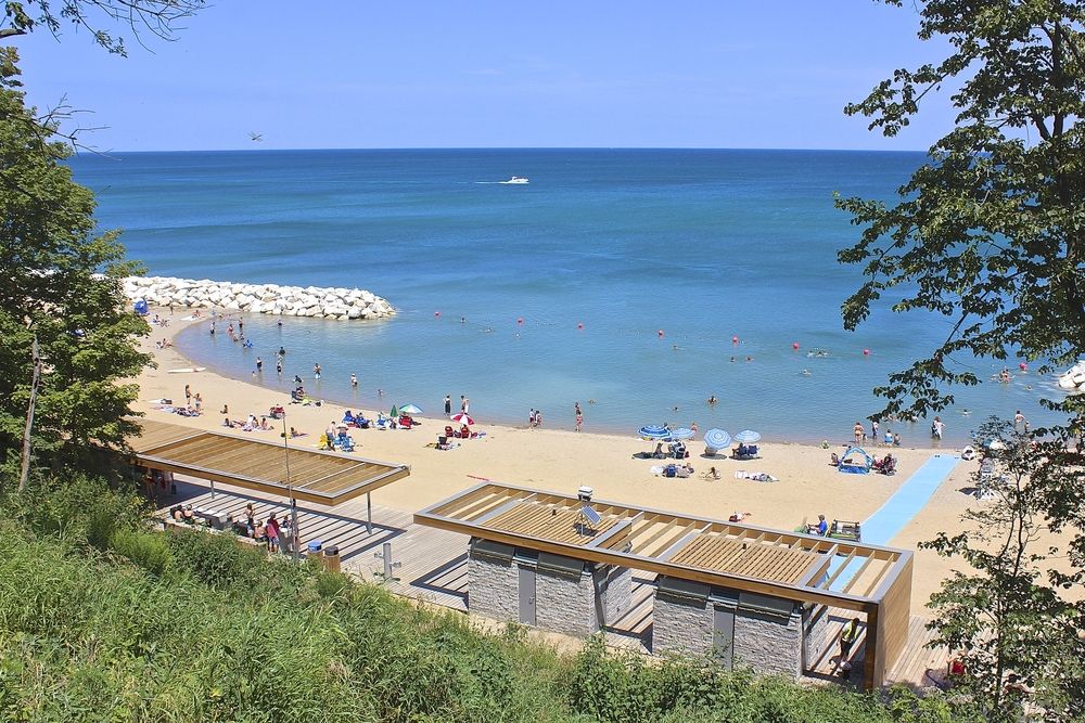 High angle view of Rosewood Beach