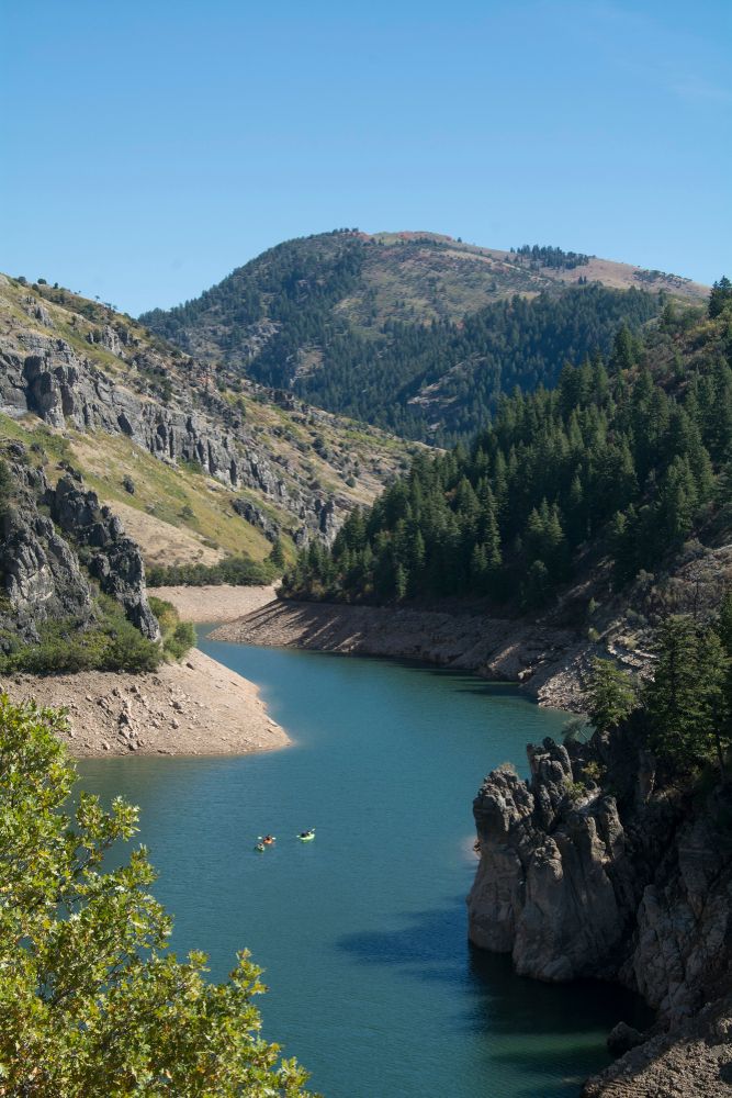 Aerial view of Causey Reservoir