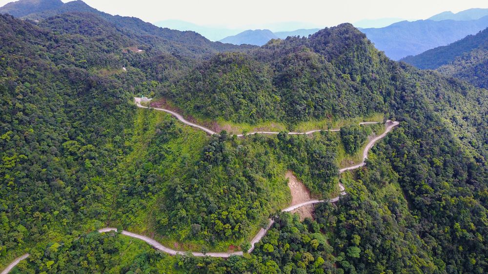 Aerial view of Bạch Mã National Park