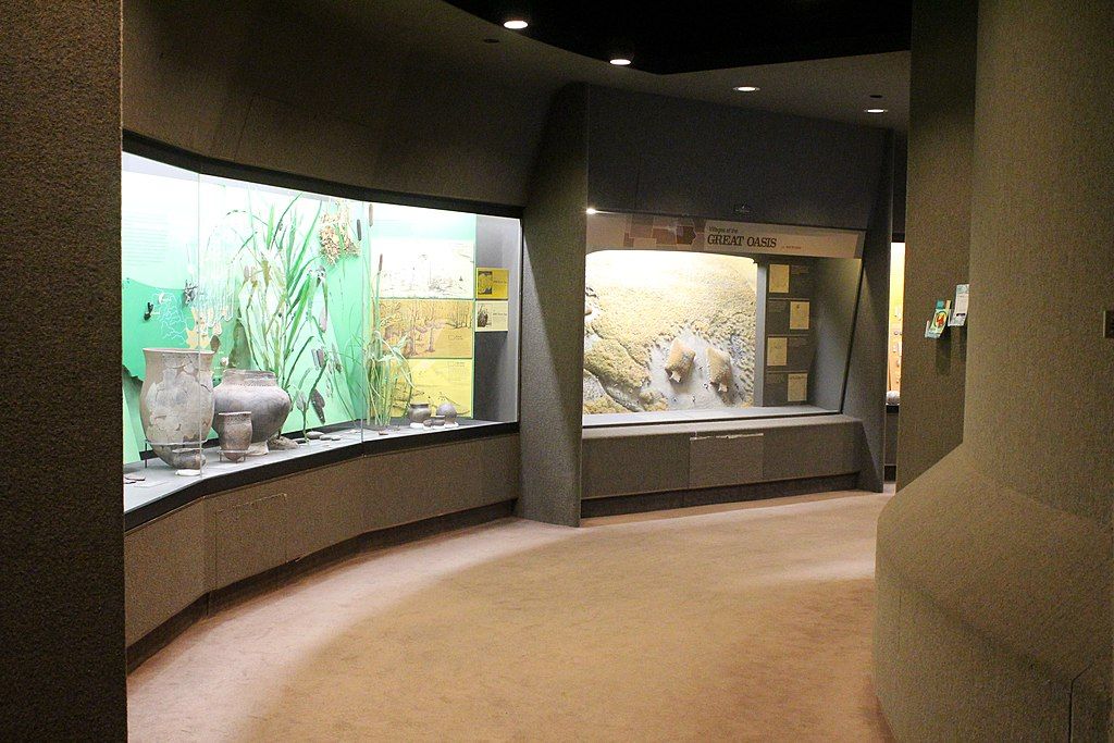 Paleoindian display in University of Iowa Museum of Natural History