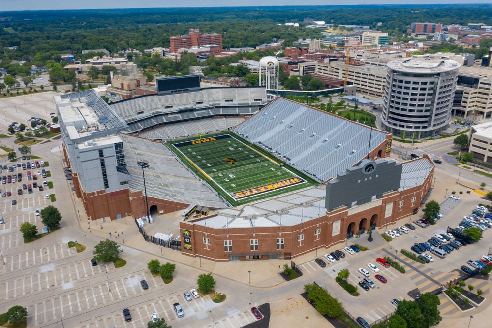 Aerial view of the Kinnick Stadium