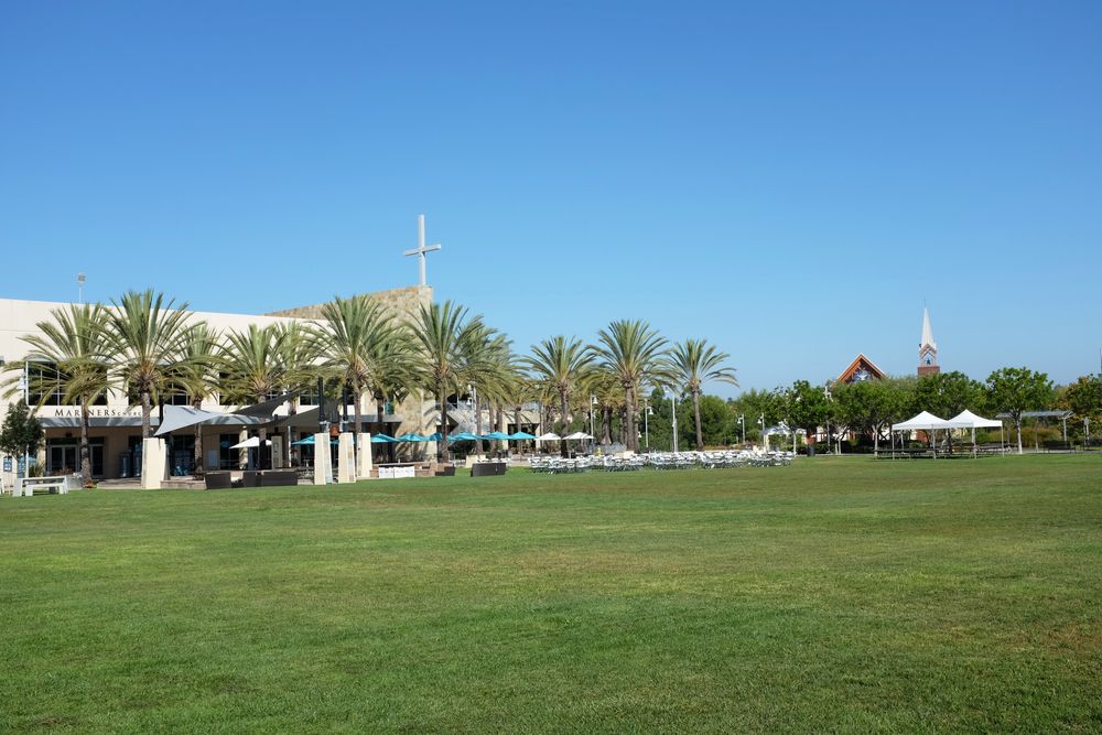 The lawn of Mariners Church