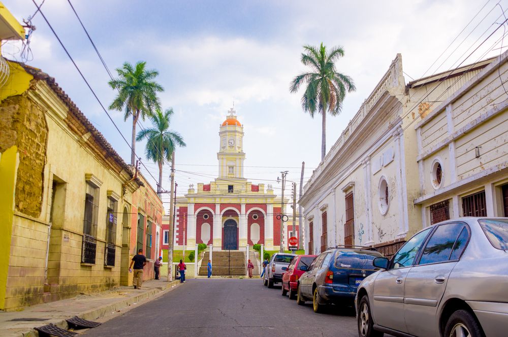 A Street of Santa Ana in El Salvador