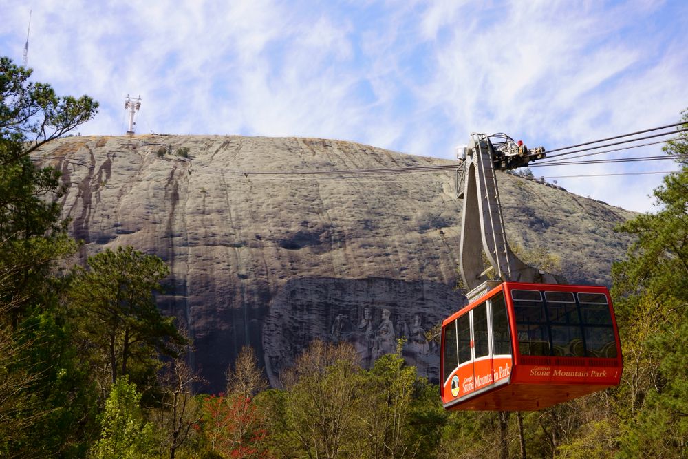 Cable car at Stone Mountain Park