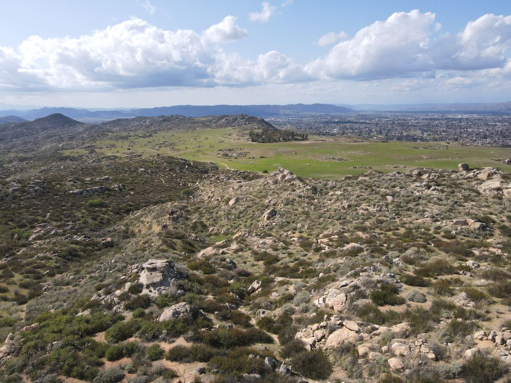 Aerial view of San Jacinto Valley in Simpson Park