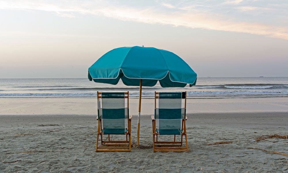 Beach chairs at Isle of Palms Beach