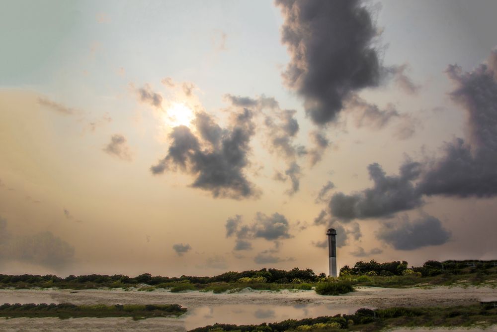 Far view of Sullivan’s Island Lighthouse