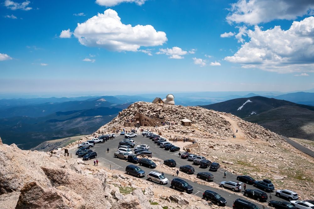 Cars at Mt. Evans Scenic Byway