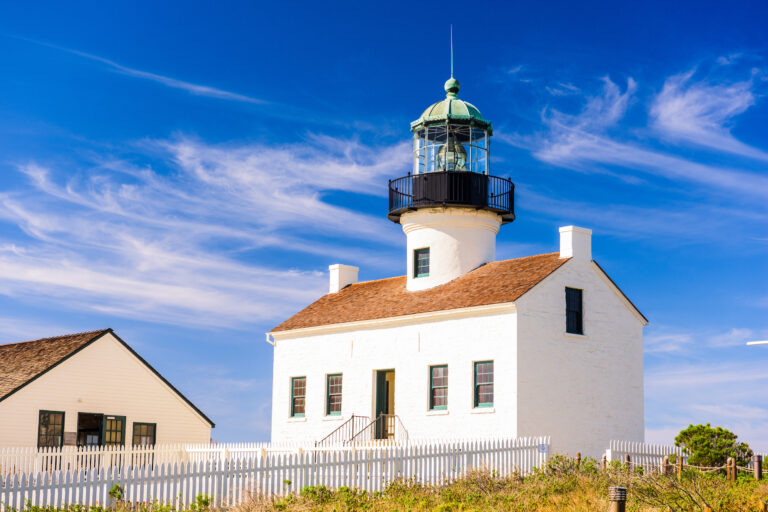 San Diego, California at the Old Loma Point Lighthouse.