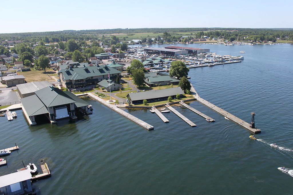 Aerial view of the Antique Boat Museum