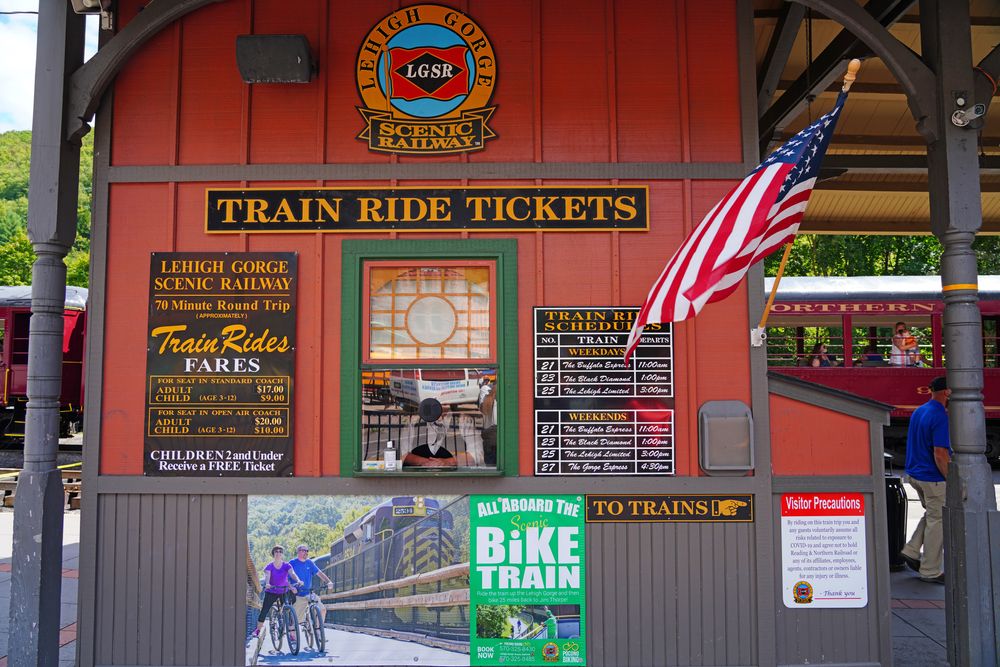 Ticket station of Lehigh Gorge Scenic Railway