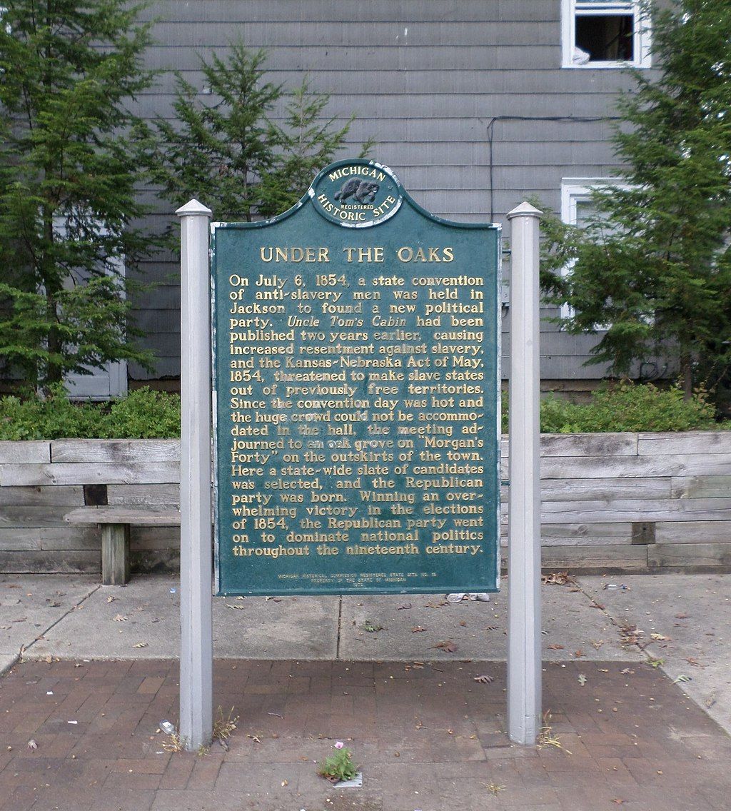 History marker of Under the Oaks