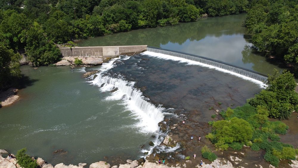 Aerial view of Grand Falls