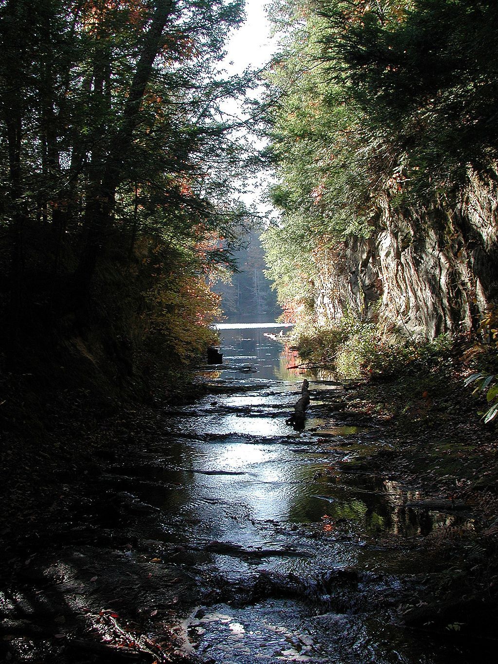 Spillway of the waters of Lake Katharine State Nature Preserve