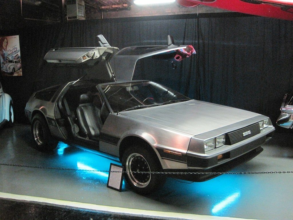 DeLorean from back to the future at Rusty's TV and Movie Car Museum