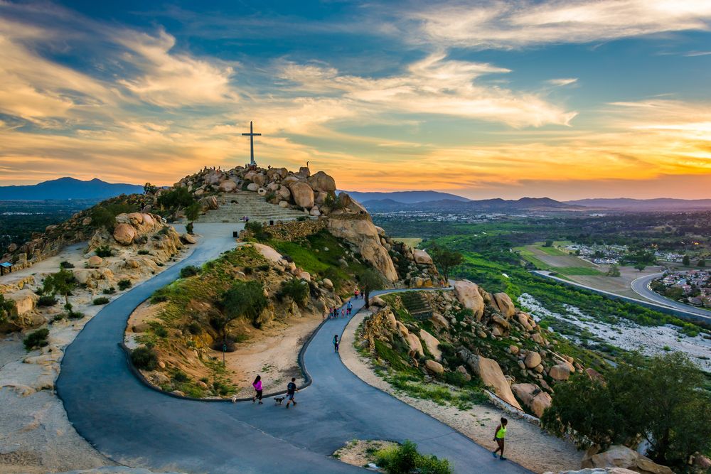 Aerial view of Mount Rubidoux Park