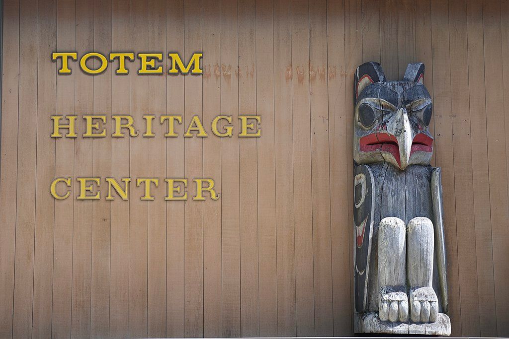 Building sign of the Totem Heritage Center