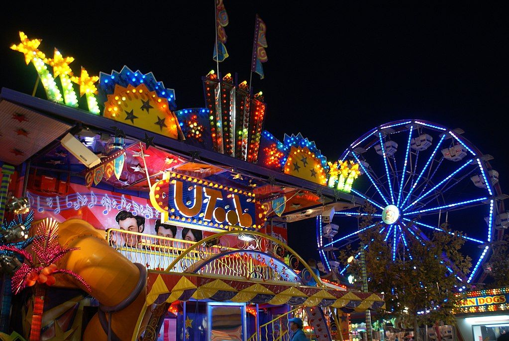 Night scene at Kern County Fair