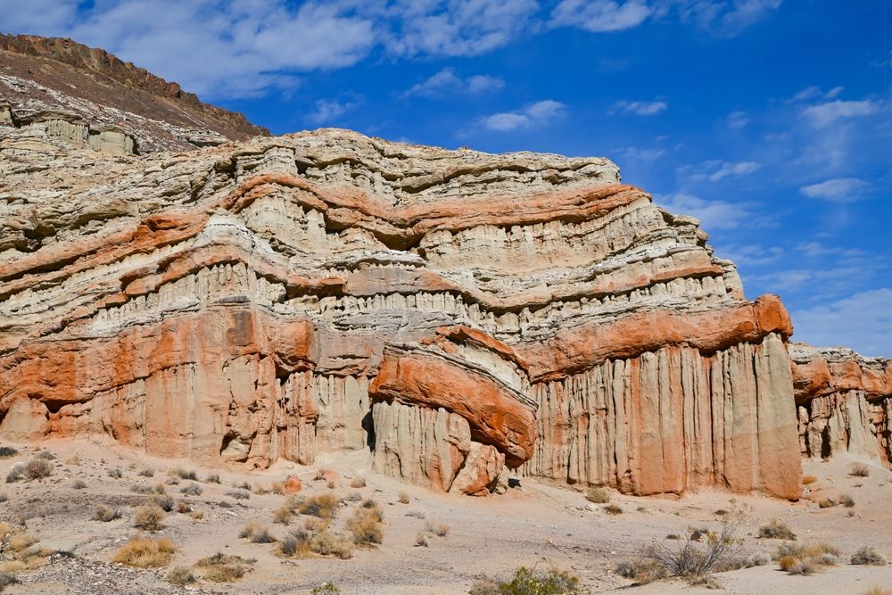 Red rock cliffs at Red Rock Canyon State Park
