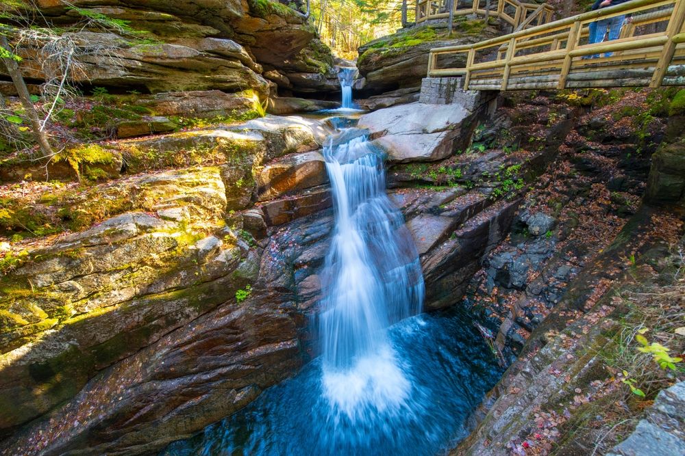 Scenic view of Sabbaday Falls