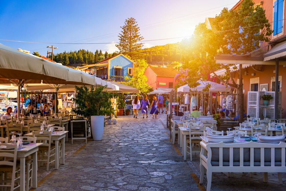 Sunset at Fiscardo Harbor
