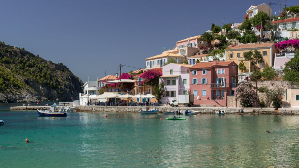 Kayaks on Kefalonia's water