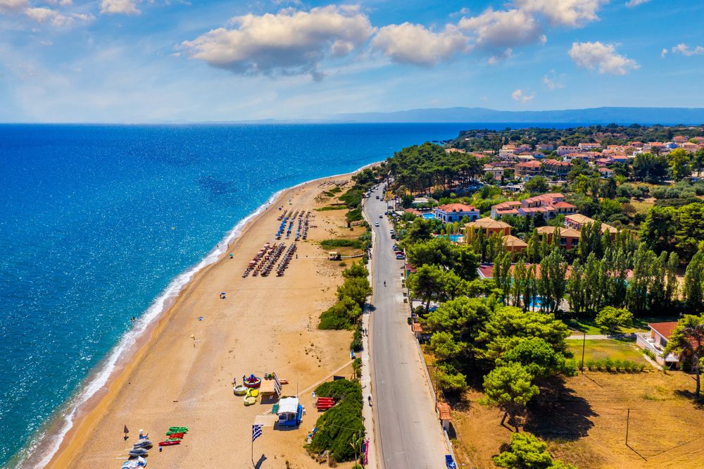Aerial view of Skala Beach