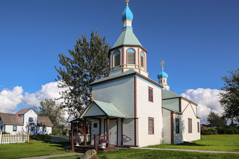 Exterior of the Virgin Mary Church.