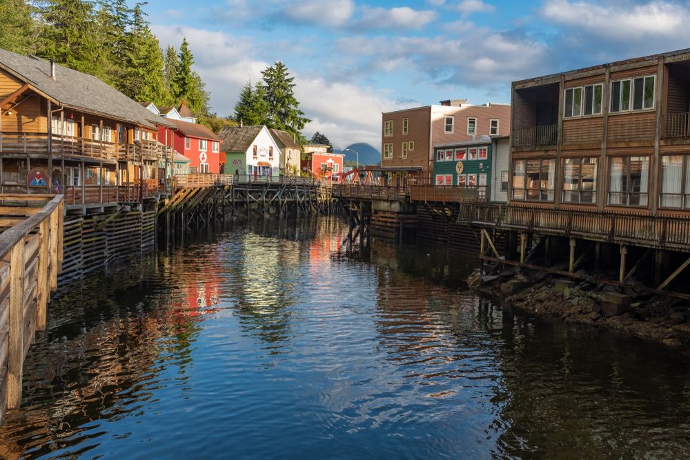 Body of water under the houses at Creek Street